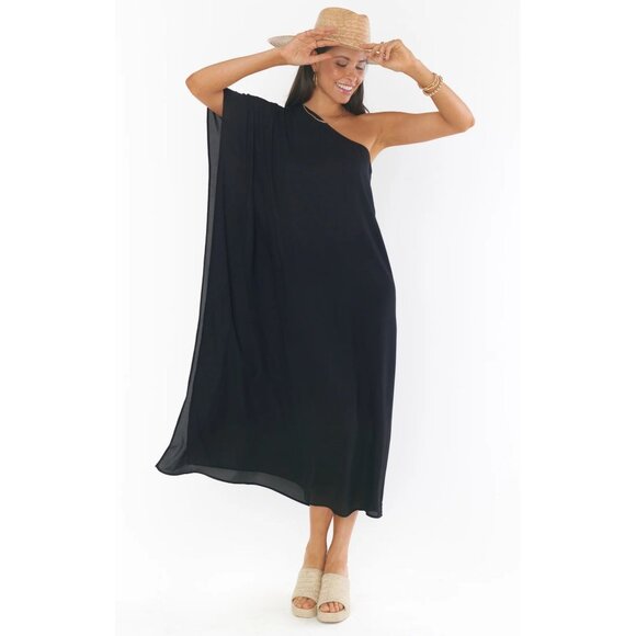 Show Me Your MuMu Dresses & Skirts - Show Me Your Mumu Black Tropez One-Shoulder Maxi Dress Size M